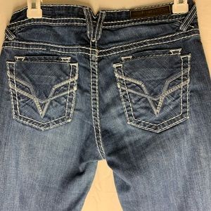 Vigoss Size 3/4 Bootcut Womens 27x32 Darkwash Jean